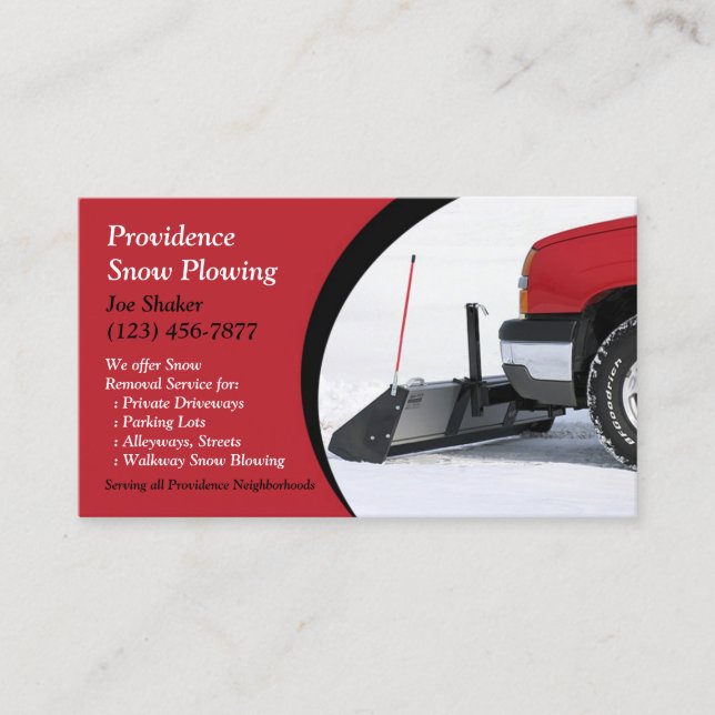 Snow Ploughing Business Card (Front)