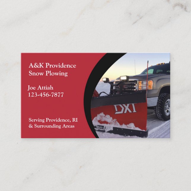 Snow Ploughing Business Card (Front)