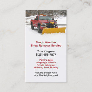 Snow Ploughing Business Card