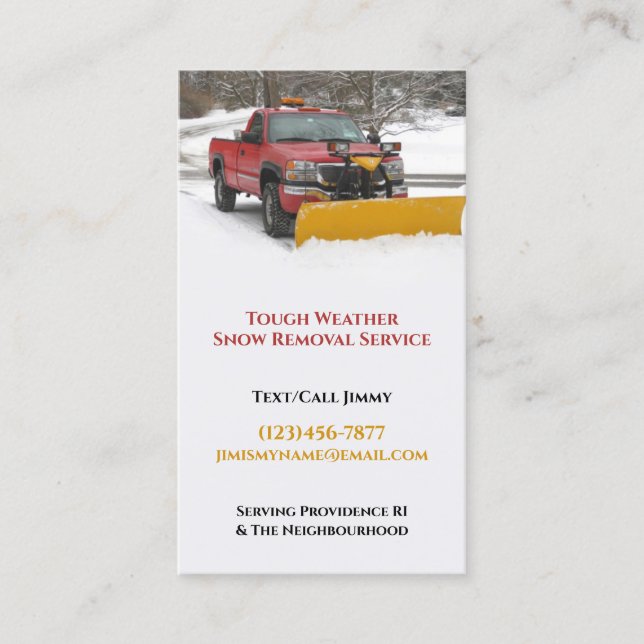 Snow Ploughing Business Card (Front)