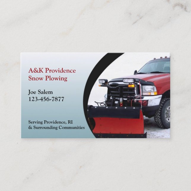 Snow Ploughing Business Card (Front)