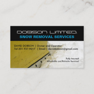 Snow Ploughing Business Card