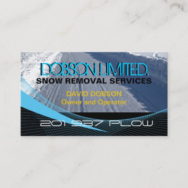 Snow Ploughing Business Card (Front)