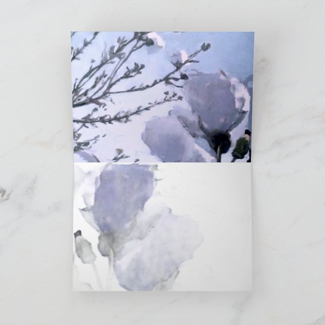 Snow Poppies Inlay Folded Card (Inside)