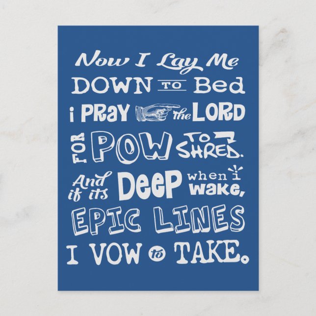 Snow Prayer Postcard (Front)