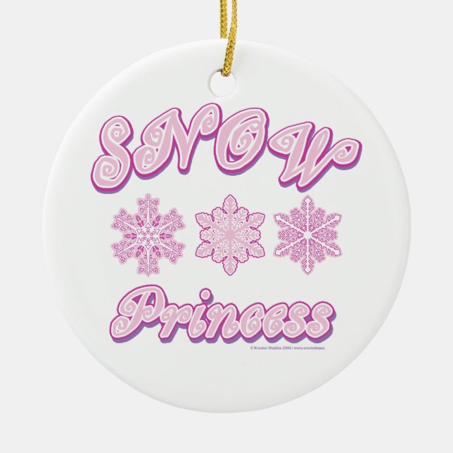 Snow Princess Ceramic Tree Decoration (Front)