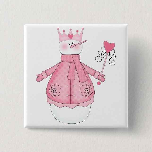 Snow Princess Holiday Tshirts and Gifts 15 Cm Square Badge (Front)