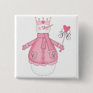 Snow Princess Holiday Tshirts and Gifts 15 Cm Square Badge