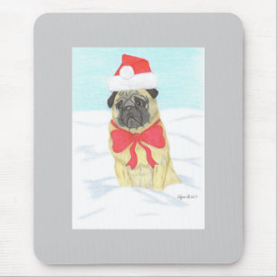 Snow Pug Mousepad