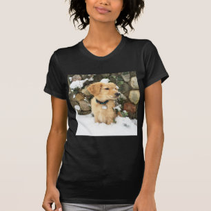 Snow Puppy, golden pup in snow T-Shirt