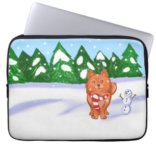 Snow Puppy Laptop Sleeve