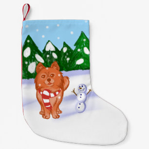 Snow Puppy Small Christmas Stocking