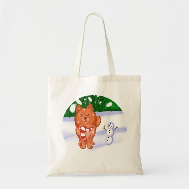 Snow Puppy Tote Bag (Front)
