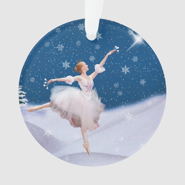 Snow Queen Ballerina Customisable Ornament (Front)