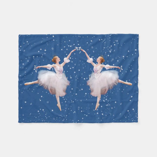 Snow Queen Ballerina Fleece Blanket (Front (Horizontal))
