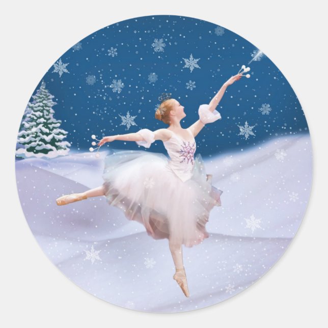 Snow Queen Ballerina  Stickers (Front)