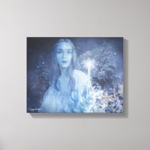 Snow Queen Christmas Fantasy Artwork Canvas Print
