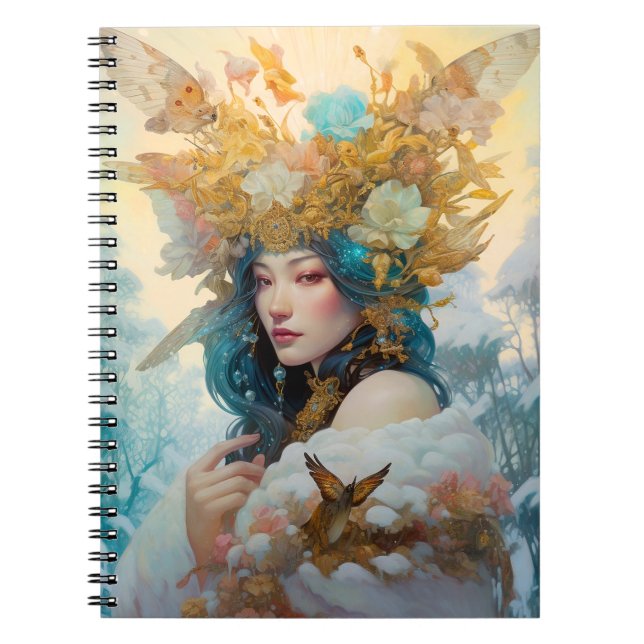 Snow Queen Fantasy Art Notebook (Front)