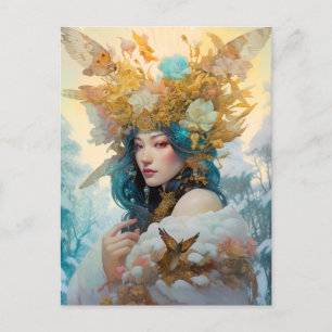 Snow Queen Fantasy Art Postcard