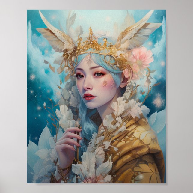 Snow Queen Fantasy Art Poster (Front)