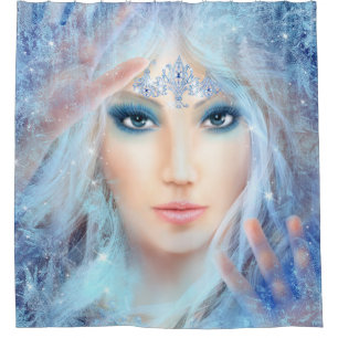 Snow queen. Ice beautiful Princess Shower Curtain
