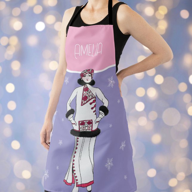 Snow Queen Personalised Apron (Sparkle in the kitchen this winter season with 
 a personalized Snow Queen apron ❄️❄️❄️)