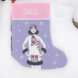 Snow Queen Personalised Small Christmas Stocking