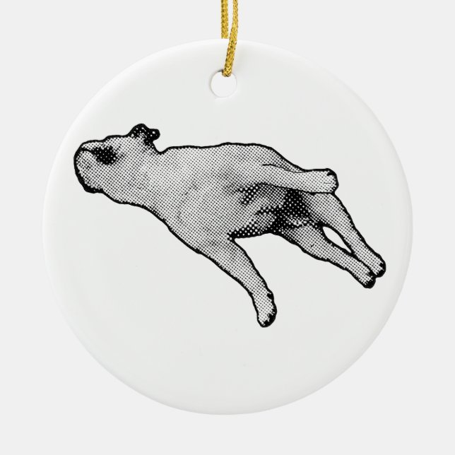 Snow-Quiet Keepsake Ceramic Ornament (Front)