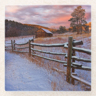 Snow Ranch Glass Coaster