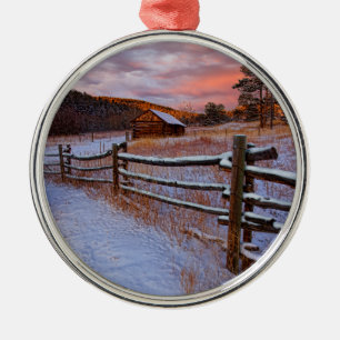Snow Ranch Metal Ornament