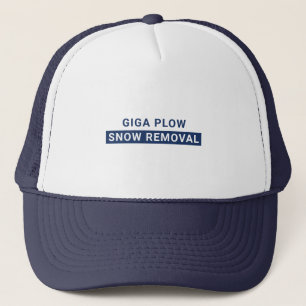 Snow Removal Bold Typography Navy Trucker Hat