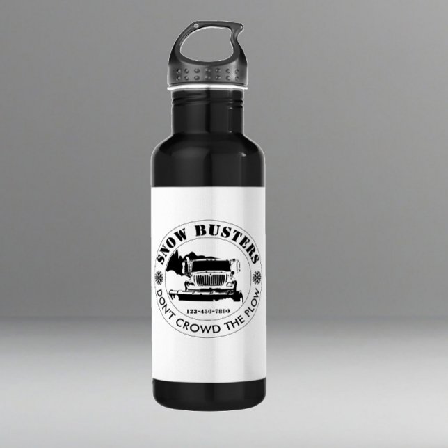 Snow Removal Business Add Your Logo Custom 710 Ml Water Bottle (Creator Uploaded)