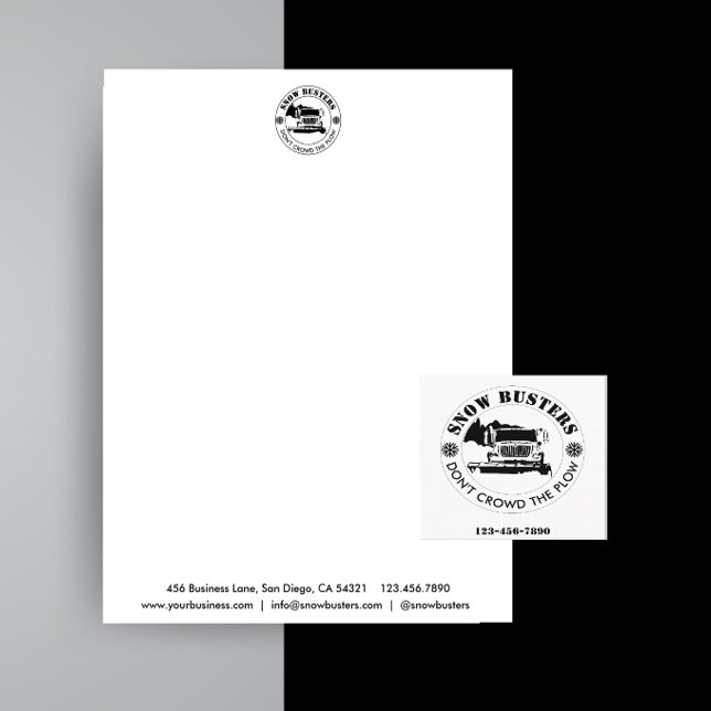 Snow Removal Business Add Your Logo Custom Custom Letterhead (Creator Uploaded)