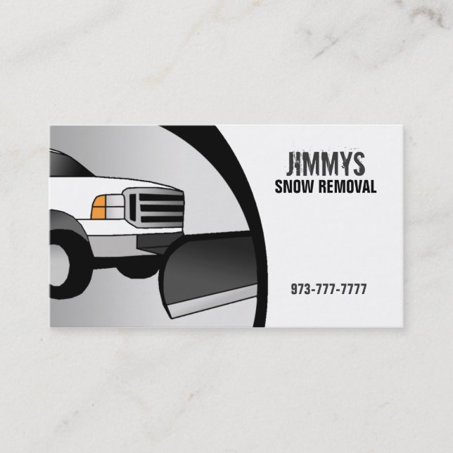 Snow Removal Business Cards (Front)
