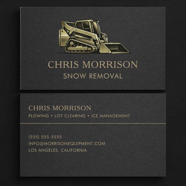 Snow Removal Contractor Services Business Card (Creator Uploaded)