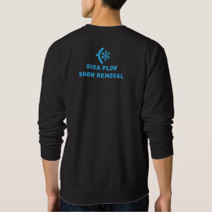 Snow Removal Plough And Snowflake Graphic Sweatshirt