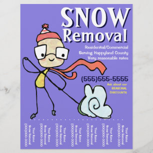 Snow Removal Ploughing Shoveling Flyer