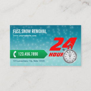 Snow Removal Professional Business Card