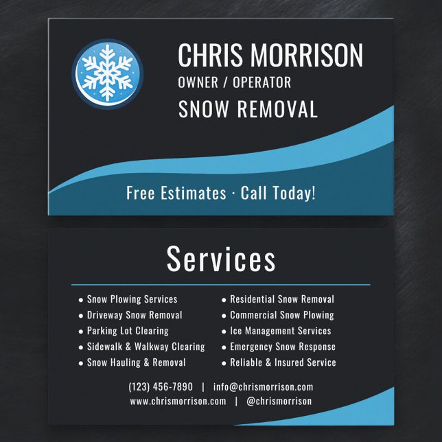 Snow Removal Service  Business Card (Creator Uploaded)