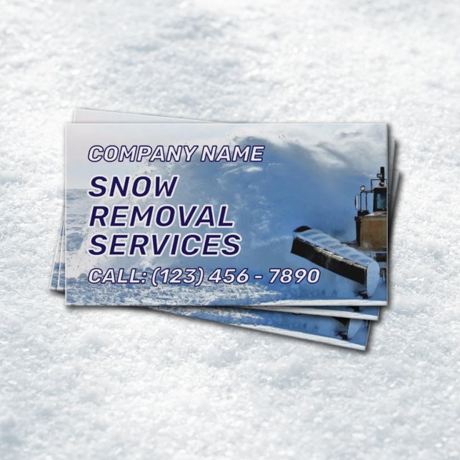 Snow removal services  business card (Creator Uploaded)