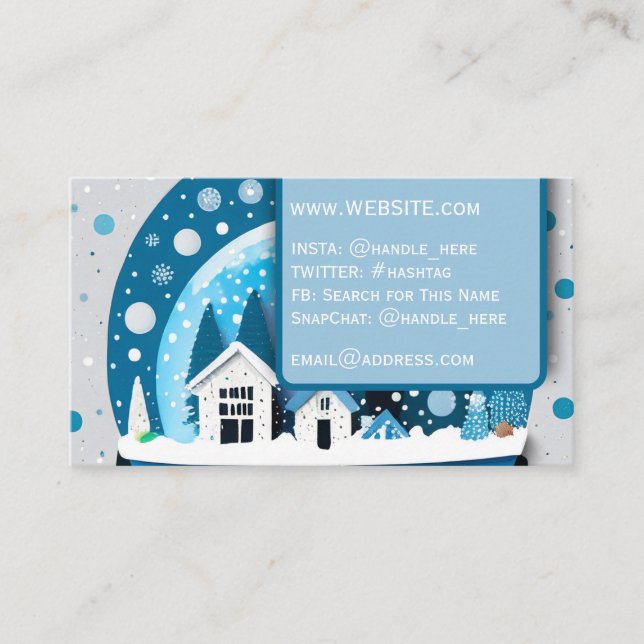 Snow Removal Services Professional Executive Business Card (Front)