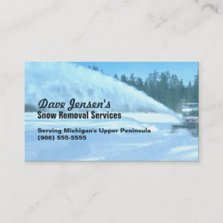 Snow Removal Snowplowing Shoveling Service Business Card