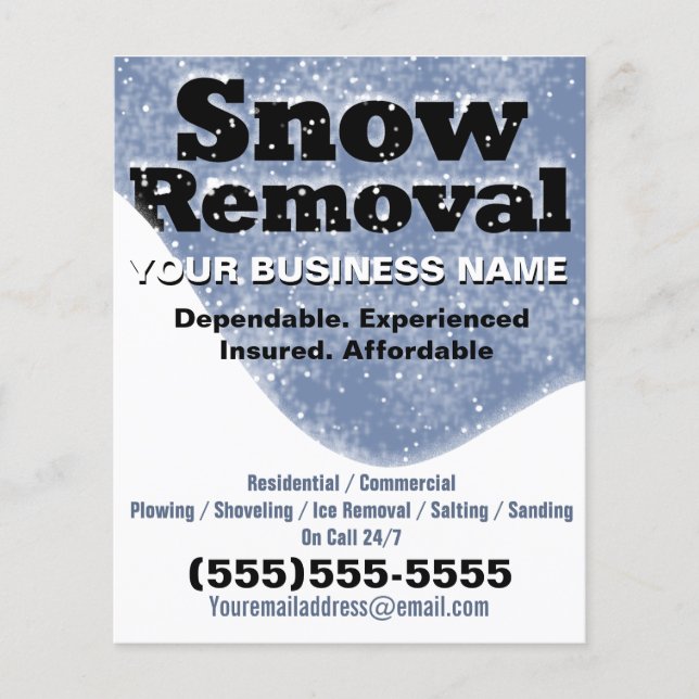 Snow Removal Winter Ploughing Template Flyer (Front)