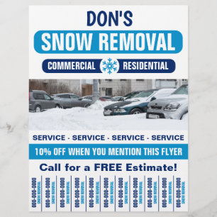 Snow Removal With Tear Off Strips Flyer