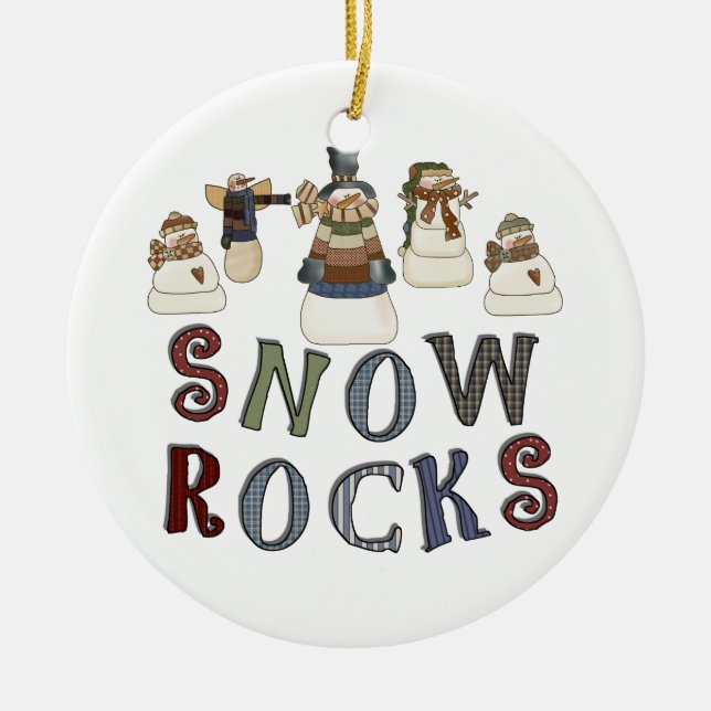 Snow Rocks Keepsake Ornament (Front)