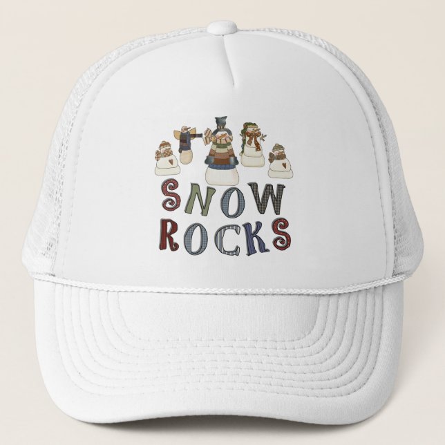 Snow Rocks  T-shirts and Gifts Trucker Hat (Front)