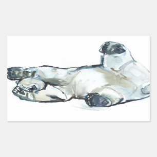 Snow Rub Rectangular Sticker