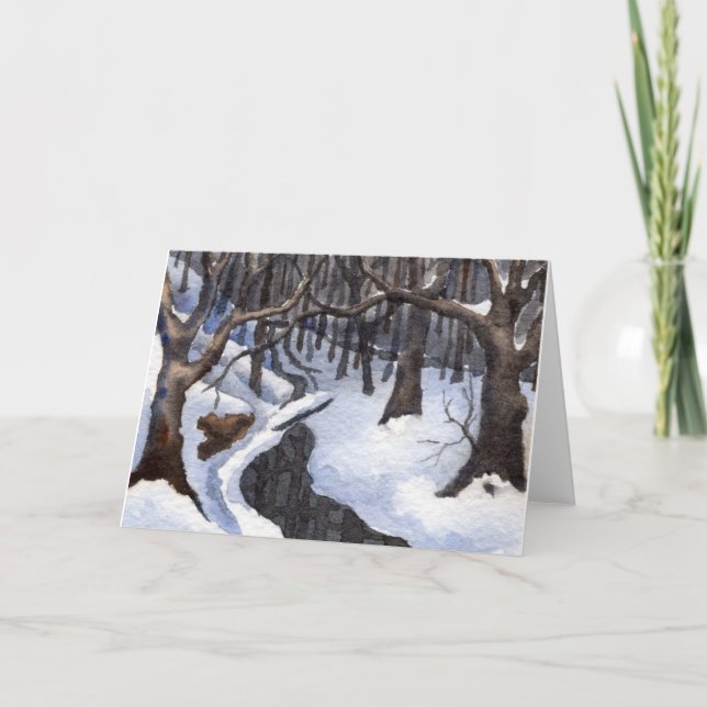 Snow-scape Greeting Card (Front)