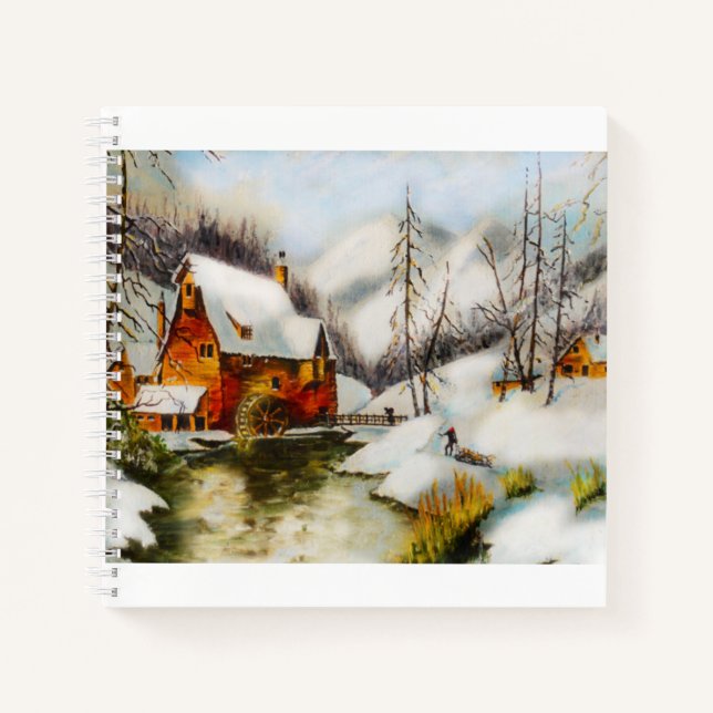 Snow scene art notebook (Front)