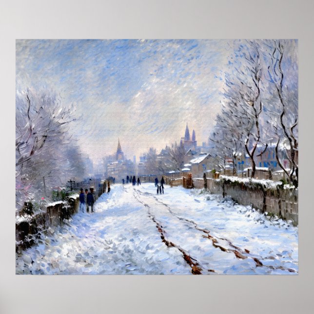 Snow Scene at Argenteuil Poster (Front)